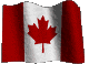Canadian flag waiving